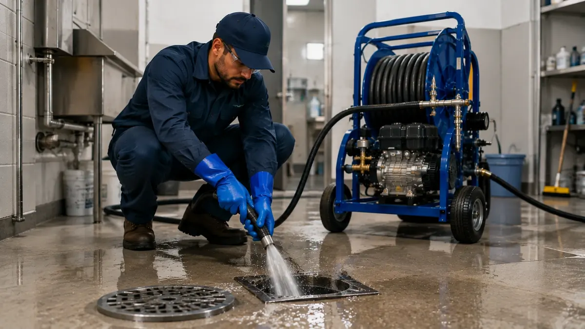 Floor Drain Hydro Jet Cleaning in Angelus Oaks