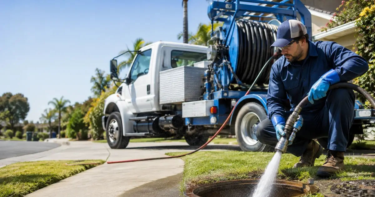 Hydro jet sewer cleaning Angelus Oaks