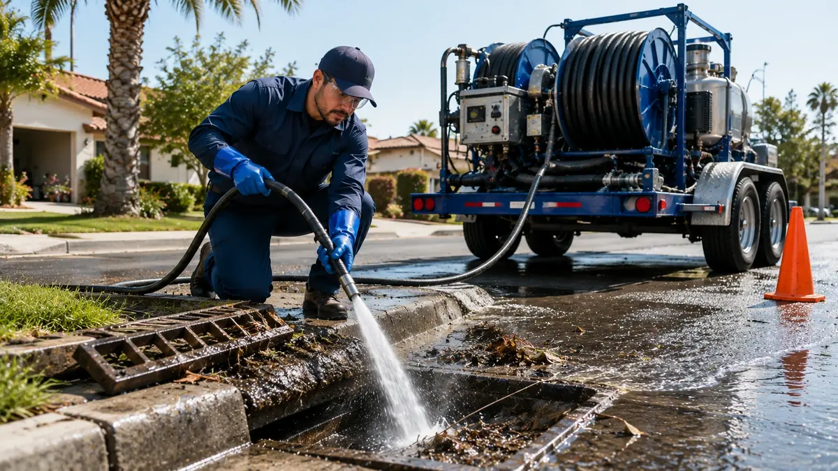 Storm Drain Hydro Jet Cleaning in Angelus Oaks